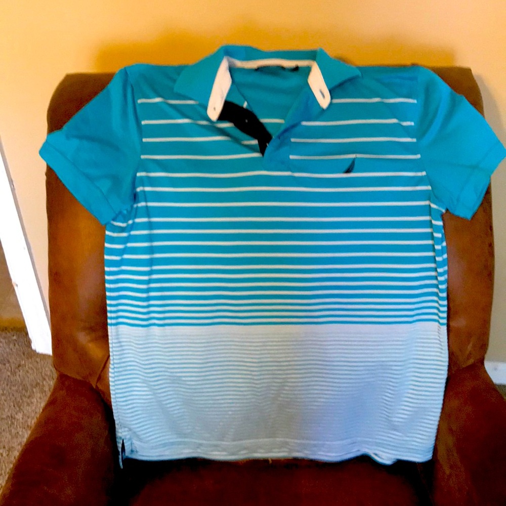 NAUTICAL SLIM FIT POLO SHIRT 100% POLYESTER